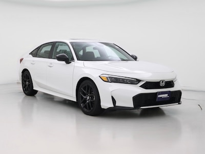 White 2025 Honda Civic Hybrid Sport