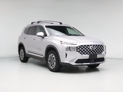 Silver 2021 Hyundai Santa Fe Hybrid Blue