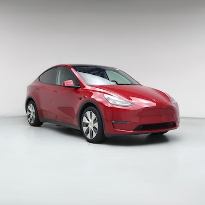 Red 2021 Tesla Model Y Long Range