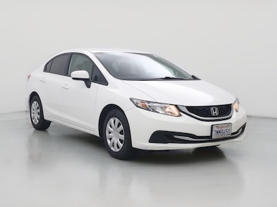 White 2015 Honda Civic LX