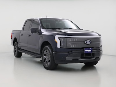 Blue 2023 Ford F150 Lightning XLT