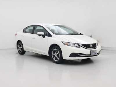 White 2015 Honda Civic SE