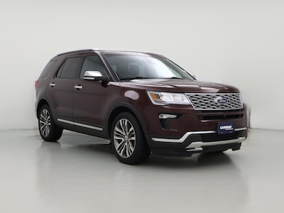 Red 2018 Ford Explorer Platinum