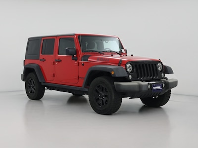 Red 2016 Jeep Wrangler Unlimited Willys Wheeler