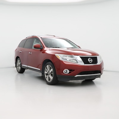 Red 2015 Nissan Pathfinder Platinum