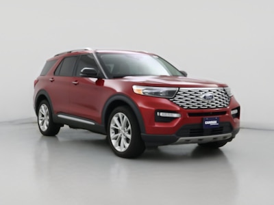 Red 2021 Ford Explorer Platinum