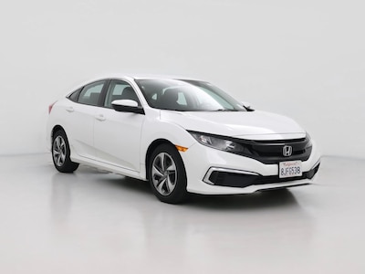 White 2019 Honda Civic LX