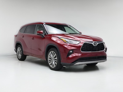 Red 2021 Toyota Highlander Platinum