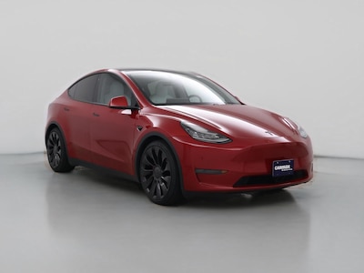 Red 2020 Tesla Model Y Performance