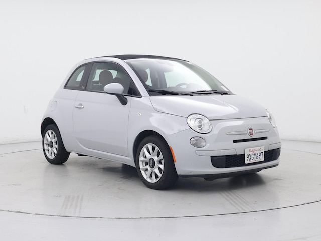 Gray 2017 FIAT 500 Pop Cabrio FWD Convertible Front-Wheel Drive Automatic