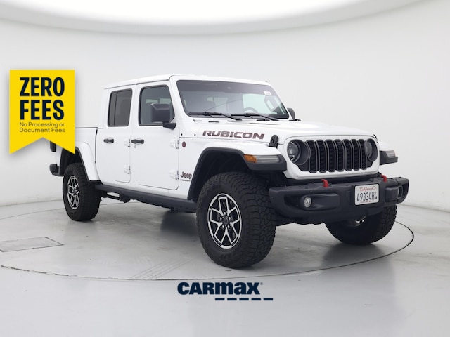 White 2025 Jeep Gladiator Rubicon X Crew Cab 4WD Pickup Truck Four-Wheel Drive Automatic