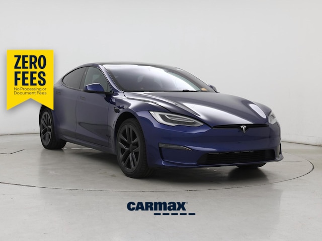 Blue 2021 Tesla Model S Sedan All-Wheel Drive Automatic