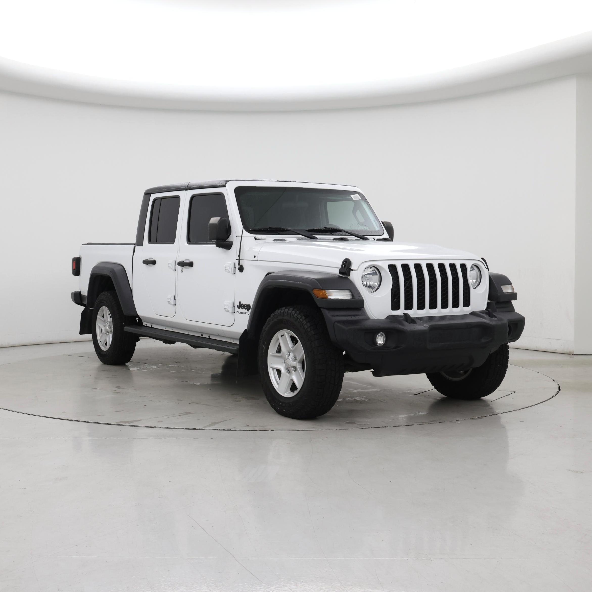 White 2020 Jeep Gladiator Pickup Truck Four-Wheel Drive Manual