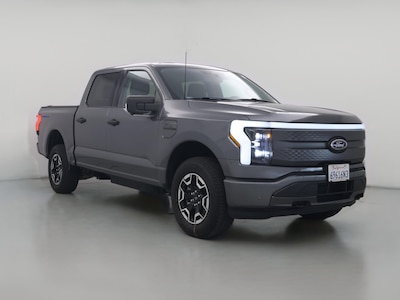 Gray 2022 Ford F150 Lightning XLT