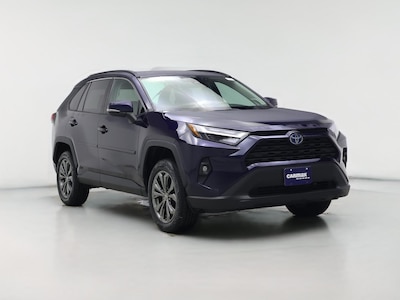 Blue 2022 Toyota RAV4 Hybrid XLE Premium