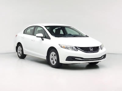White 2015 Honda Civic LX
