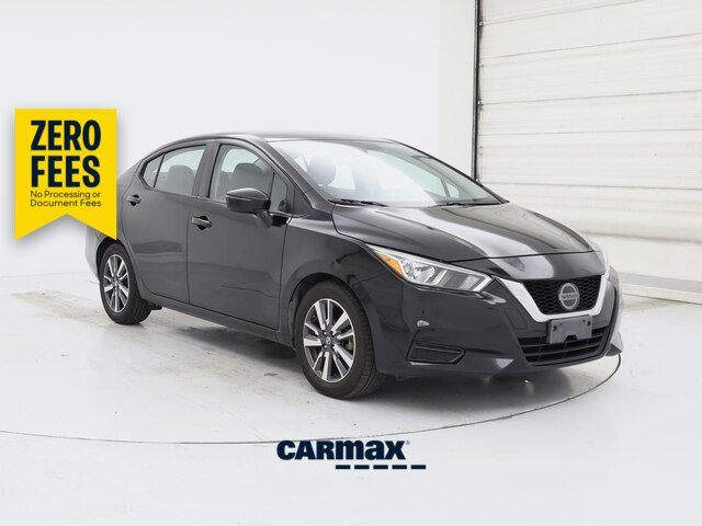Black 2020 Nissan Versa SV FWD Sedan Front-Wheel Drive Automatic