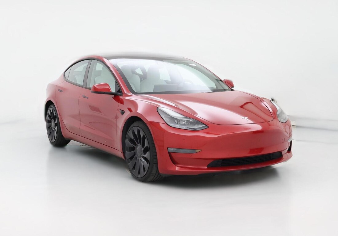 2022 Tesla Model 3 Performance in Red — CarMax photo