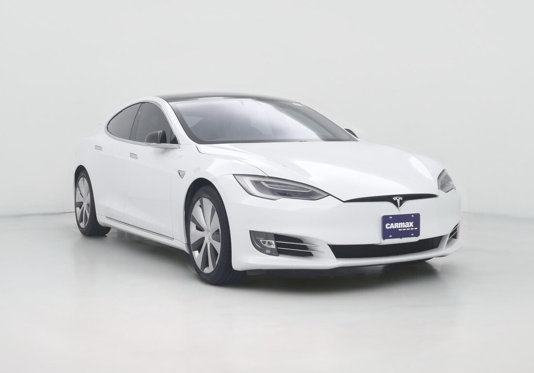 2021 Tesla Model S Long Range Plus in White — CarMax photo