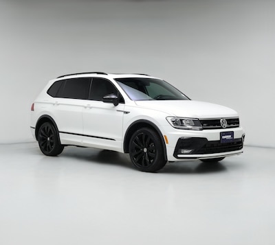 White 2021 Volkswagen Tiguan SE R-Line Black