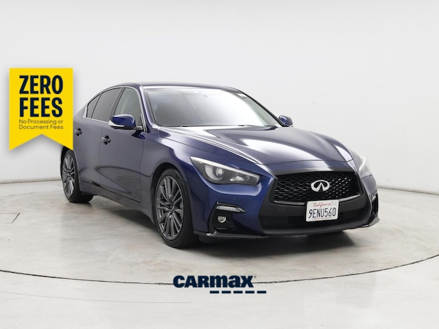 Blue 2016 INFINITI Q50 Red Sport 400 RWD Sedan Rear-Wheel Drive Automatic