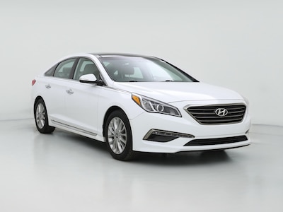 White 2015 Hyundai Sonata Limited