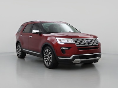 Red 2018 Ford Explorer Platinum