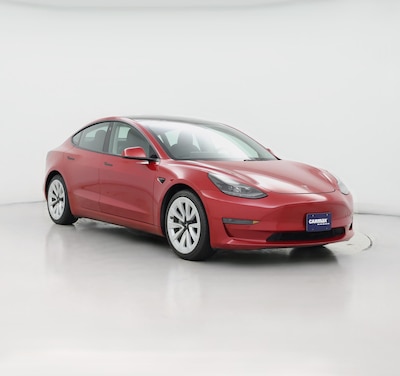 Red 2022 Tesla Model 3