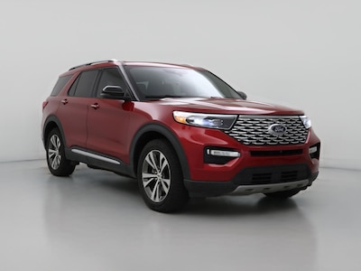 Red 2020 Ford Explorer Platinum