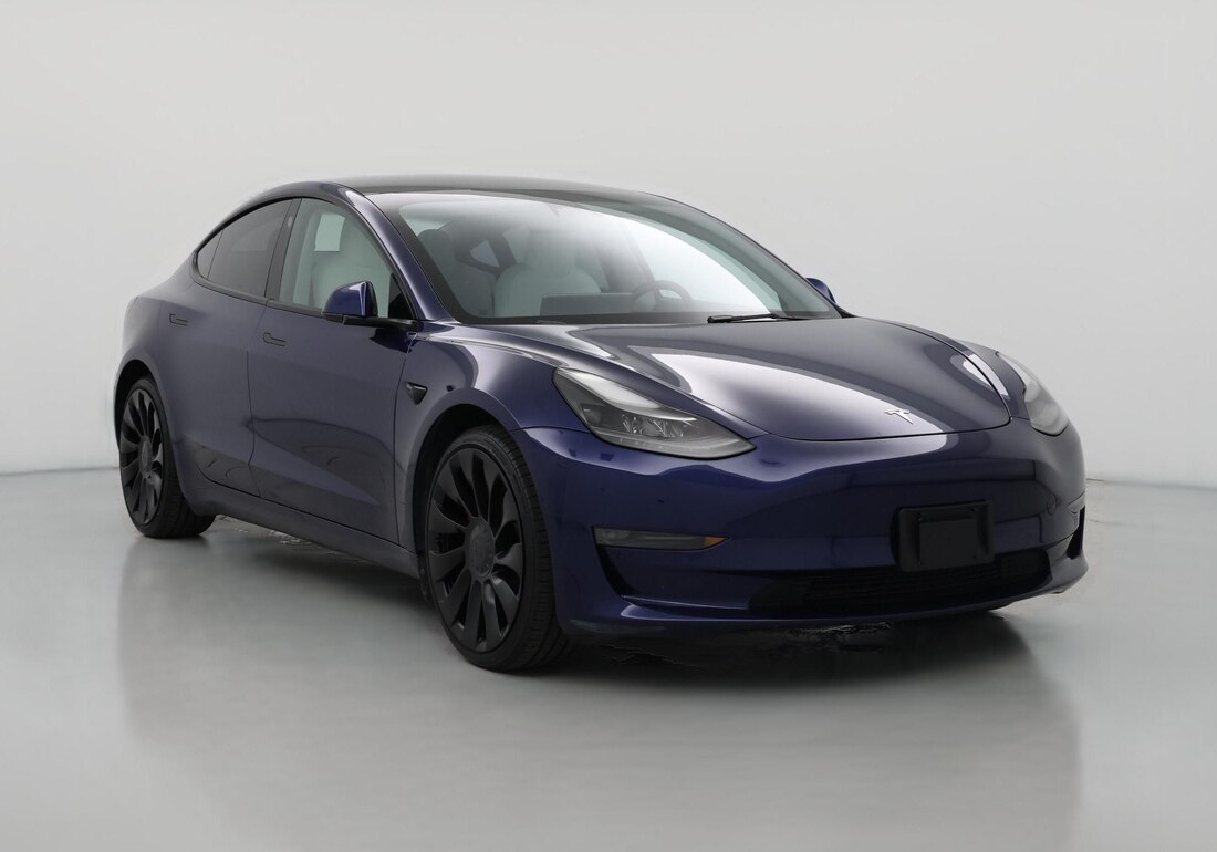 2022 Tesla Model 3 Performance in Blue — CarMax photo