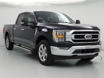 Blue 2022 Ford F150 XLT