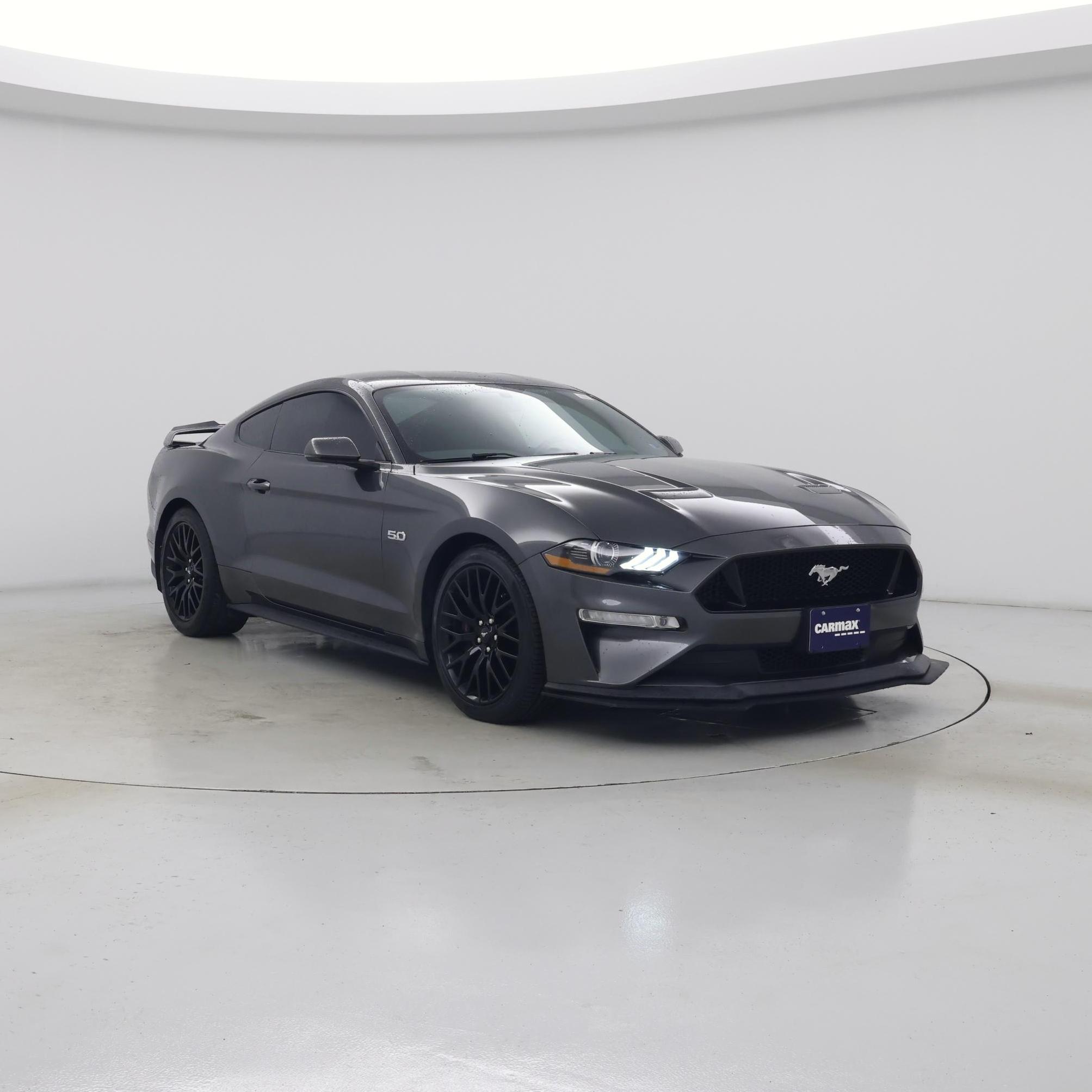 Gray 2019 Ford Mustang Coupe Rear-Wheel Drive Manual