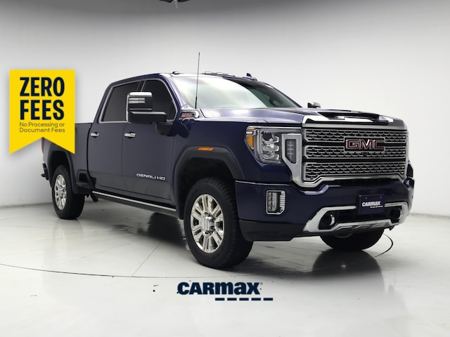 Blue 2023 GMC Sierra 2500HD Denali Crew Cab 4WD Pickup Truck Four-Wheel Drive Automatic