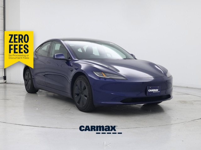 Blue 2025 Tesla Model 3 Long Range RWD Sedan Rear-Wheel Drive Automatic