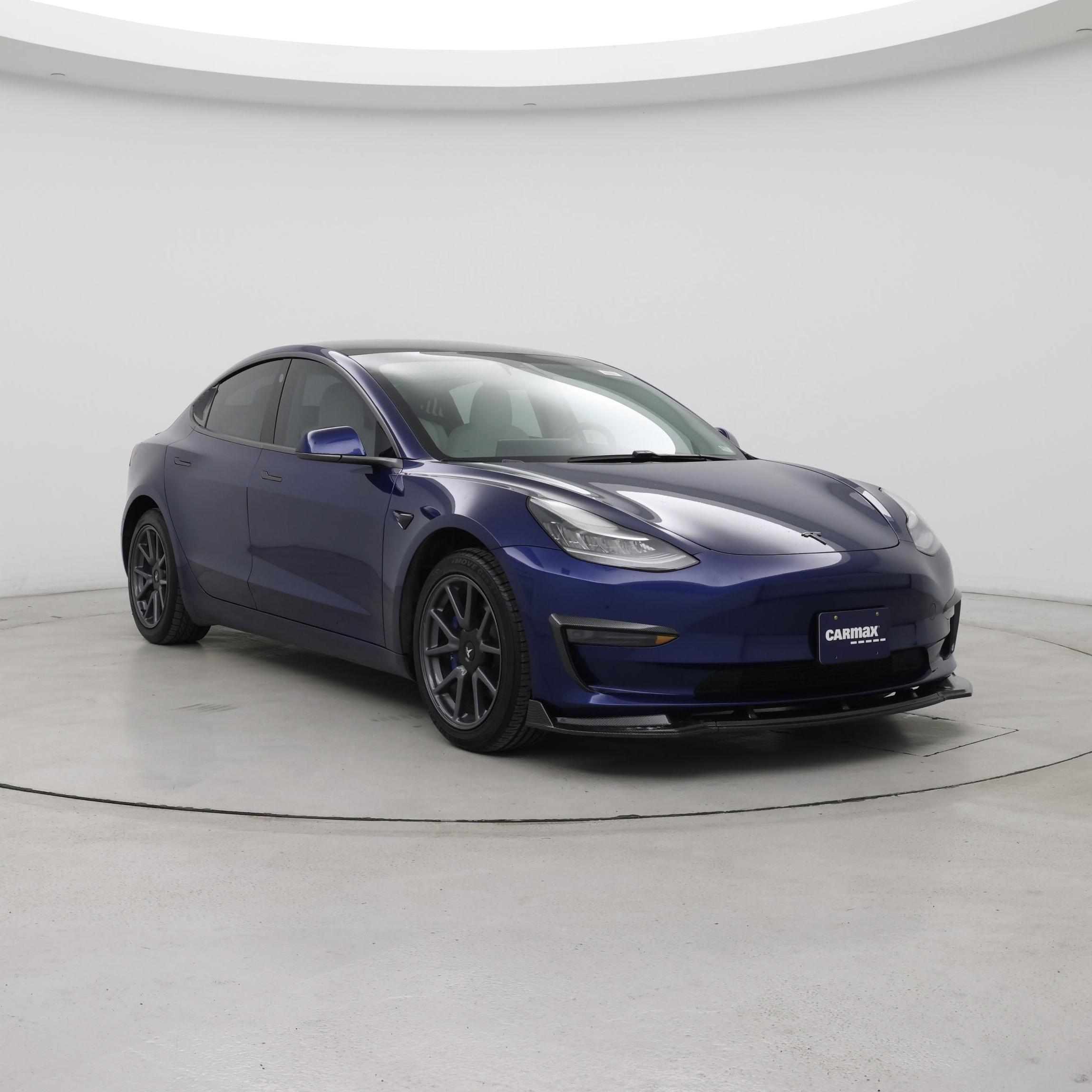 Blue 2020 Tesla Model 3 Sedan Rear-Wheel Drive Automatic