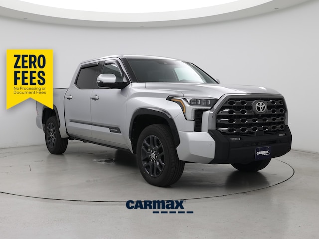 Silver 2023 Toyota Tundra Platinum CrewMax Cab 4WD Pickup Truck Four-Wheel Drive Automatic