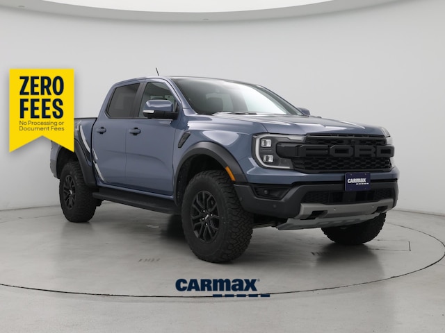 Blue 2024 Ford Ranger Raptor SuperCrew 4WD Pickup Truck Four-Wheel Drive Automatic