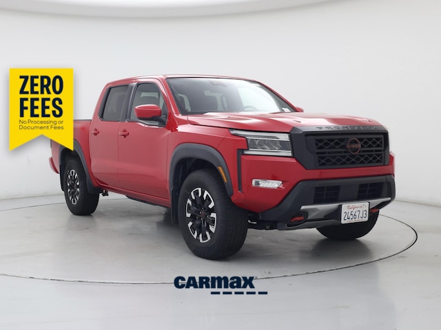 Red 2022 Nissan Frontier PRO-4X Crew Cab 4WD Pickup Truck Four-Wheel Drive Automatic