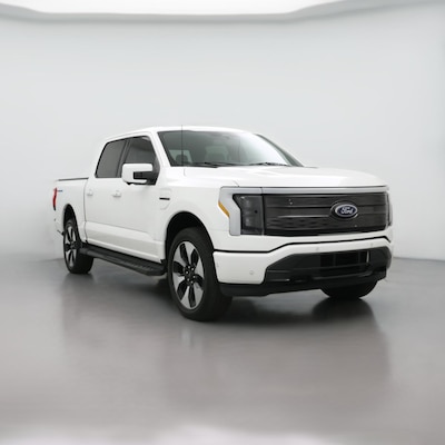 White 2022 Ford F150 Lightning Platinum