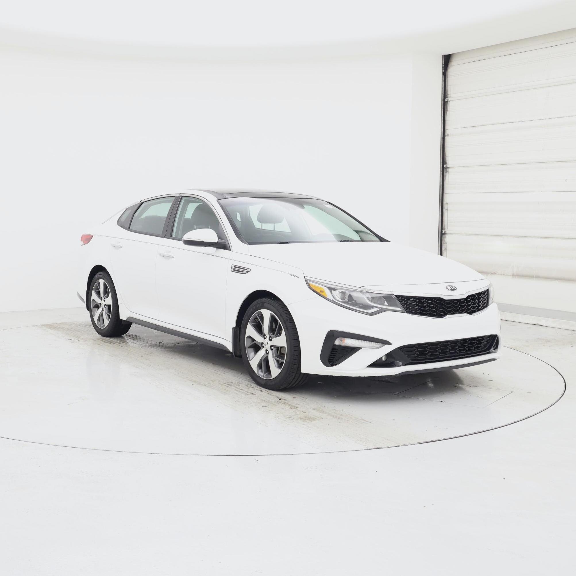 White 2019 Kia Optima S FWD Sedan Front-Wheel Drive Automatic