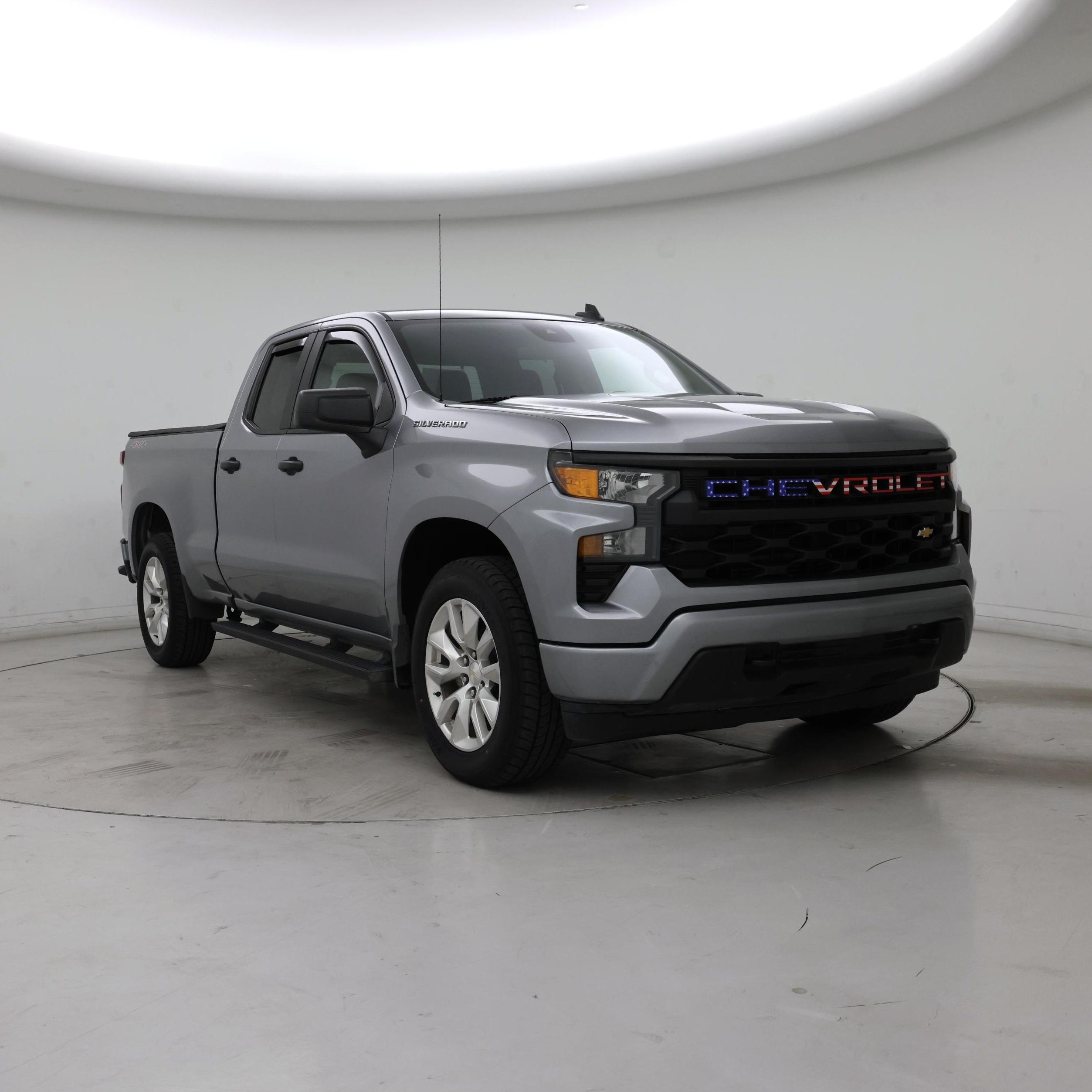 Silver 2023 Chevrolet Silverado 1500 Pickup Truck Four-Wheel Drive Automatic