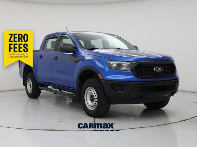 Blue 2022 Ford Ranger XL SuperCrew 4WD Pickup Truck Four-Wheel Drive Automatic