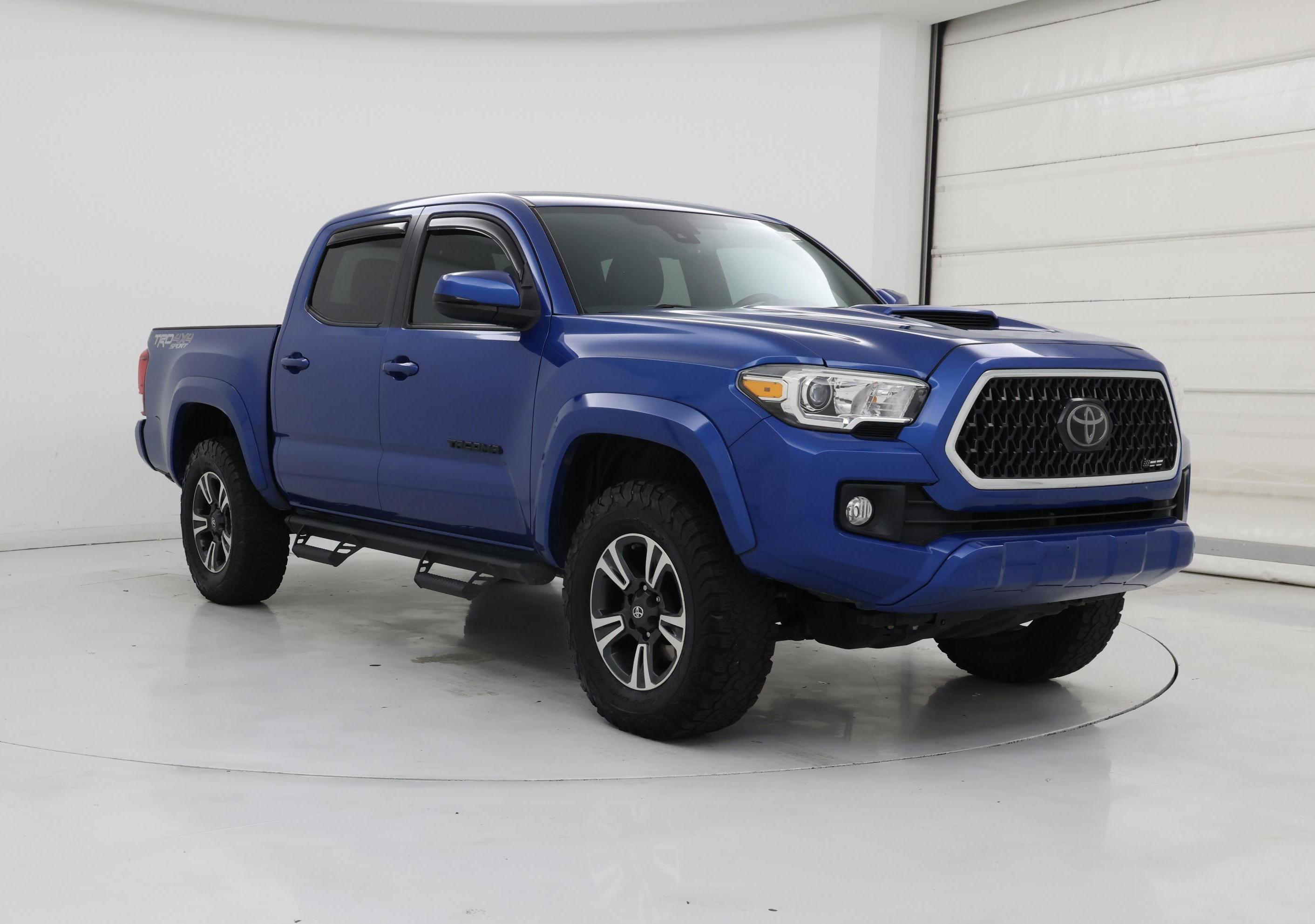 Blue 2018 Toyota Tacoma Pickup Truck Four-Wheel Drive Automatic