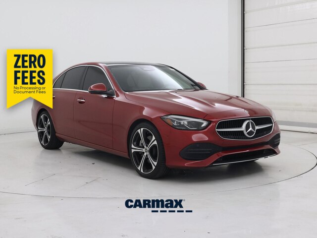 Red 2022 Mercedes-Benz C-Class Sedan Rear-Wheel Drive Automatic