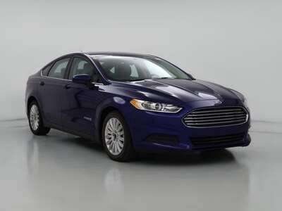 Blue 2015 Ford Fusion Hybrid S
