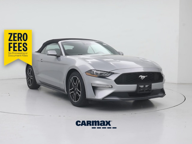 Silver 2022 Ford Mustang EcoBoost Convertible RWD Convertible Rear-Wheel Drive Automatic
