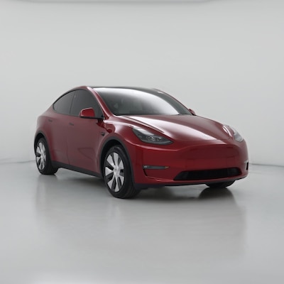 Red 2025 Tesla Model Y Long Range