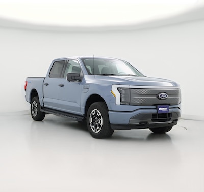 Blue 2023 Ford F150 Lightning XLT