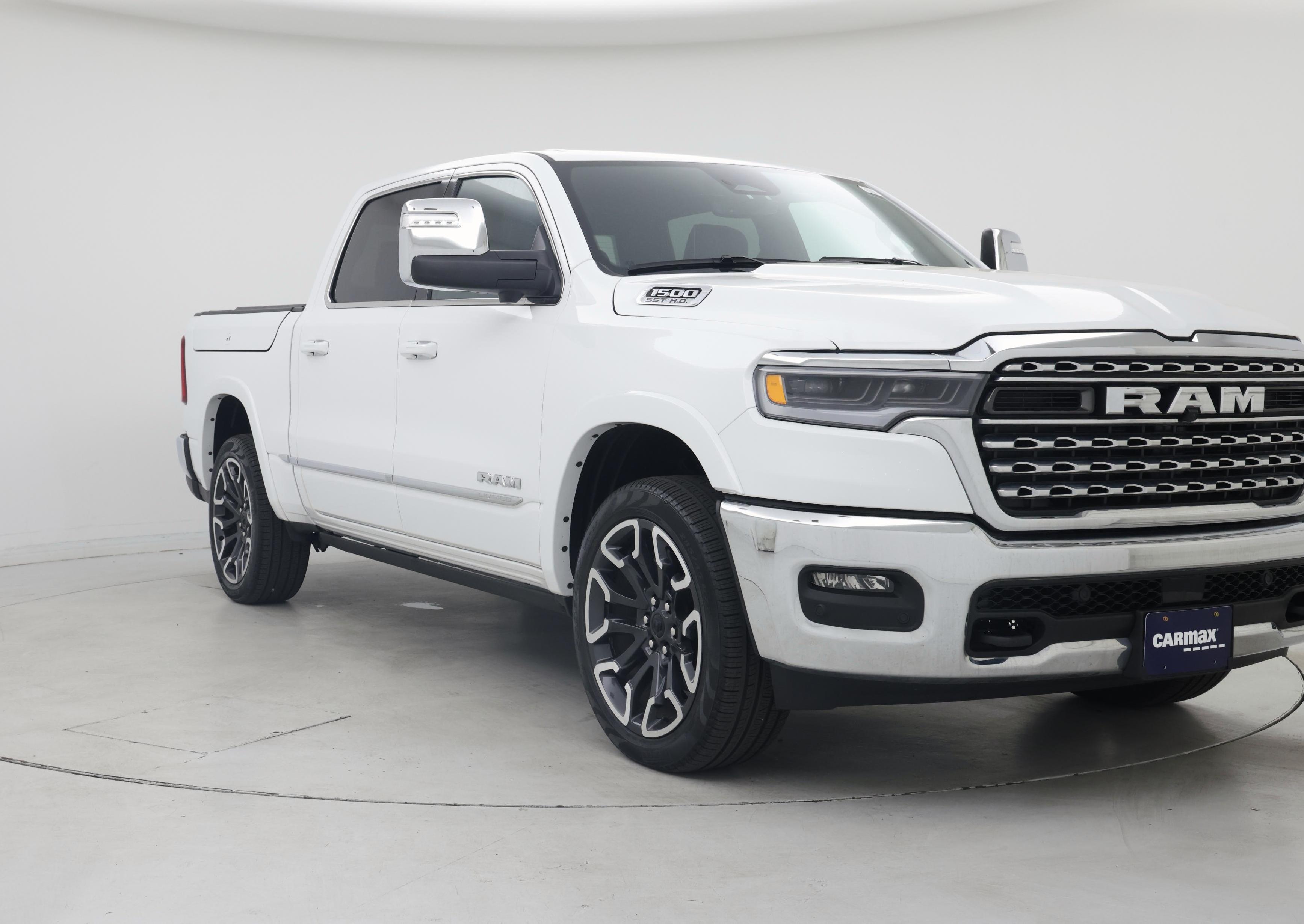 White 2025 RAM 1500 Pickup Truck Four-Wheel Drive Automatic