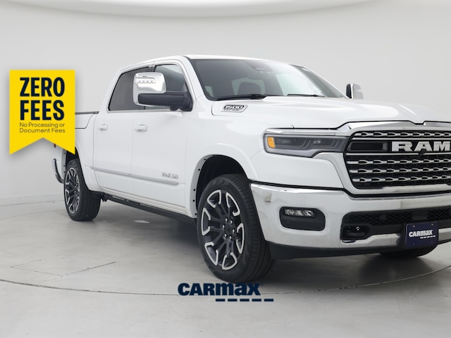 White 2025 RAM 1500 Pickup Truck Four-Wheel Drive Automatic